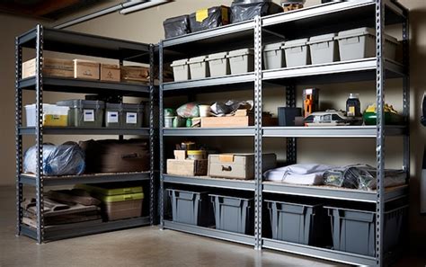 Premium AI Image | Steel Garage Shelves