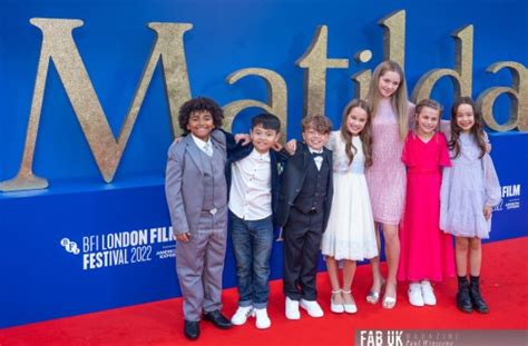 Roald Dahl’s Matilda the Musical Cast attends the Red carpet at the BFI London Film Festival 2022