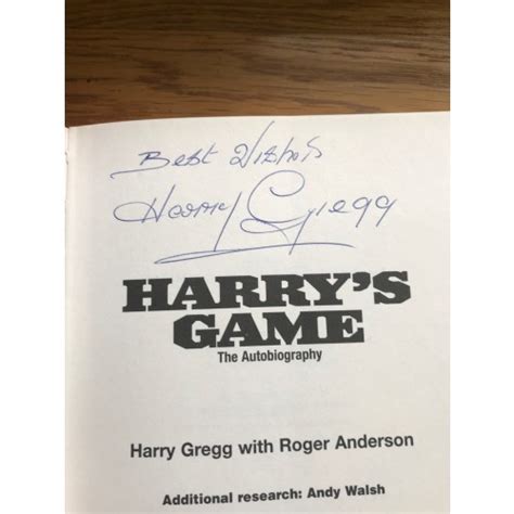 Harry Gregg Signed 'HARRY'S GAME The Autobiography 26490