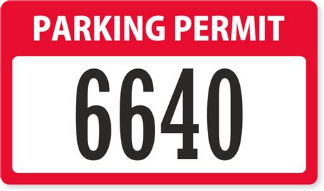 In-Stock Parking Decals – Order Prenumbered