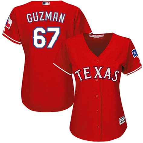 Texas Rangers Ronald Guzman Official Red Authentic Women's Majestic ...