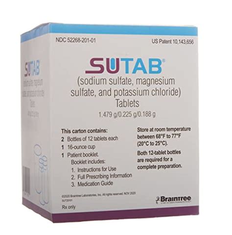 Sutab (Generic Magnesium Sulfate, Potassium Sulfate, and Sodium Sulfate) - Prescriptiongiant