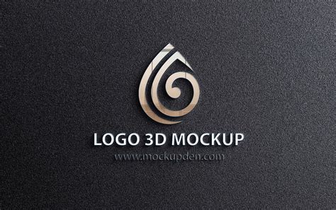 Free Logo 3D Mockup PSD Template