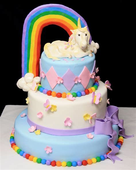 unicorn birthday cake | We designed a cake for a birthday girl who was a Unicorn, Rainbow and ...