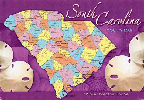 South Carolina Counties Map Printable