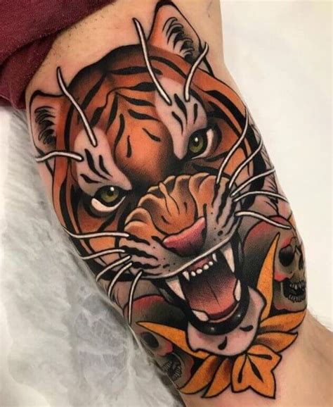 Top 15+ Neo Traditional Tiger Tattoo Designs | PetPress