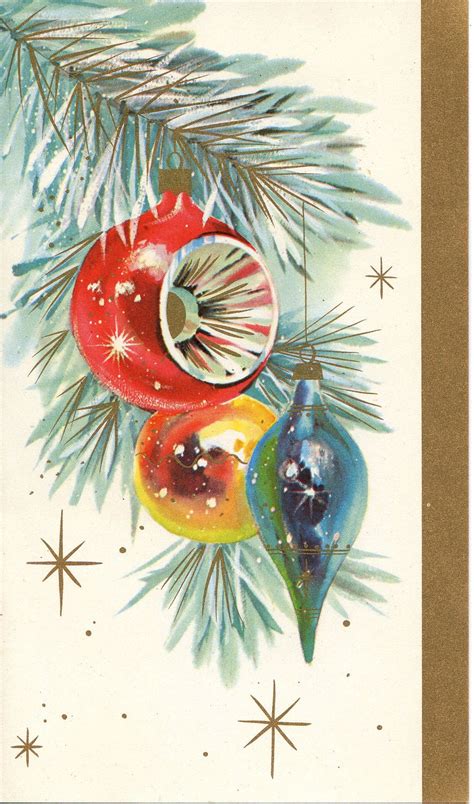 Vintage Christmas Card Ornament Tree