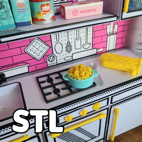 STL File 3D Printed Miniverse Kitchen Stove Top for MGA Make It Mini Kitchen - Etsy