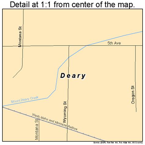 Deary Idaho Street Map 1620890