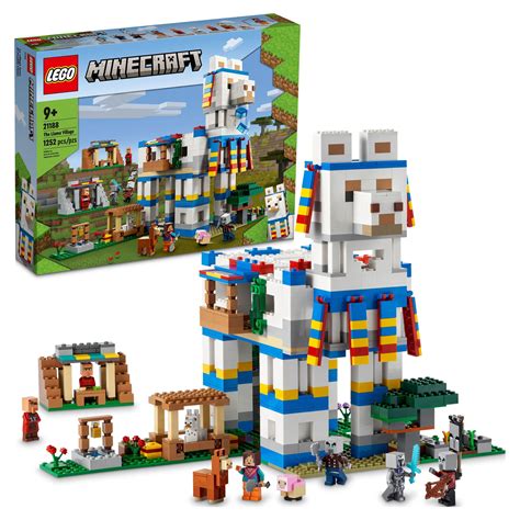 LEGO Minecraft The Llama Village, Farm House Toy Building Set 21188 ...