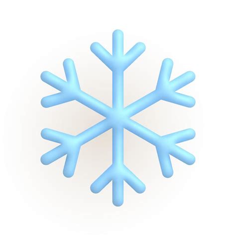 Snowflake, snow. Cute weather realistic icon. 3d cartoon. 21683699 Vector Art at Vecteezy