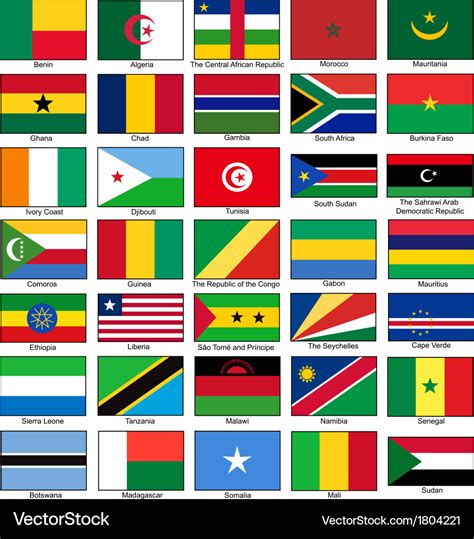 Printable African Flags