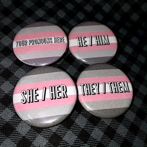 Demigirl Pride Flag 1.25 Pronoun Button She / He / - Etsy UK