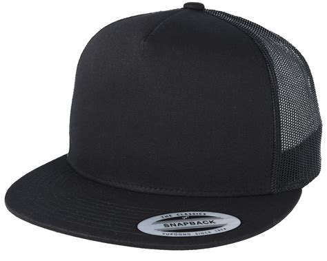 Black Trucker Snapback - Yupoong caps - Hatstoreworld.com