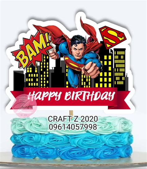 super man cake topper comic happy birthday | Lazada PH