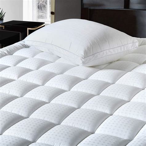 Amazon.com: Balichun Queen Mattress Pad Cotton Top Padded Mattress Cover Cooling Pillow Top ...