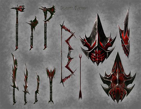 Art of Ray Lederer: TESV:Skyrim - Daedric Armour and Weapon Set