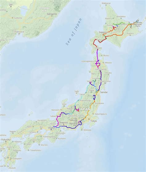 itinerary-map-northern-japan-2023 - World of Waterfalls