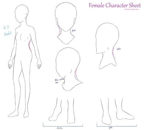 Character Sheet Base (FEMALE/Typical Bodytype) by HeiwaUchiha on DeviantArt