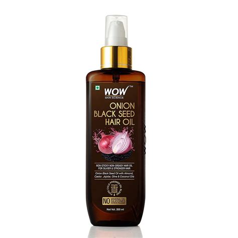 Buy WOW Skin Science Onion Hair Oil for Hair Growth and Hair Fall Control - With Black Seed Oil ...