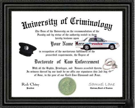 Police diploma ~ personalized custom degree