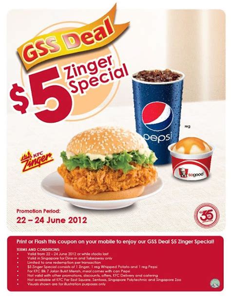 FoodieFC: KFC Singapore GSS Deal: $5 Zinger Special (22 to 24 June 2012)