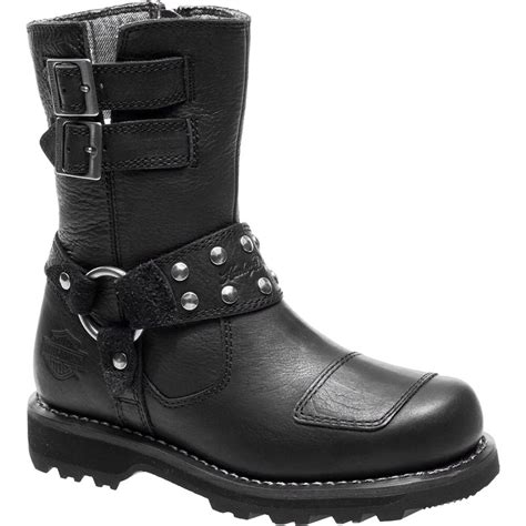 Harley Davidson Women's Marmora Motorcycle Boots - Black | elliottsboots