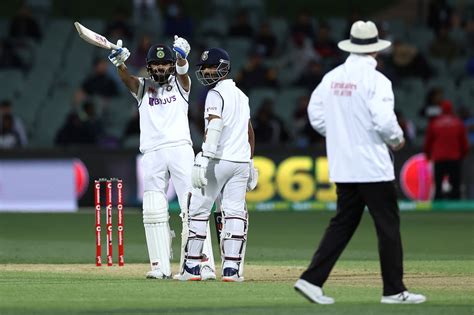 Virat Kohli gestures to the umpire after he was called for short run ...