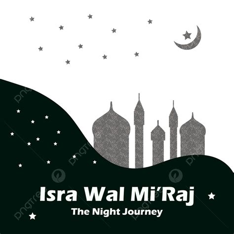 Mosque Moon Vector Art PNG, Abstract Isra Mi Raj Design With Moon And ...