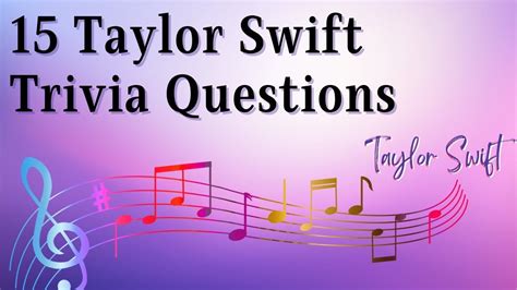 15 Taylor Swift Trivia Questions #taylorswift | Trivia questions, Taylor swift lyrics, 15 taylor ...