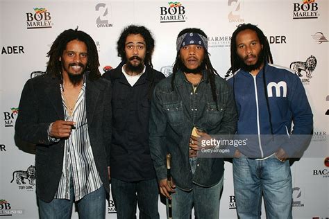 Rohan Marley, Damian Marley, Stephen Marley, and Ziggy Marley, all sons ...