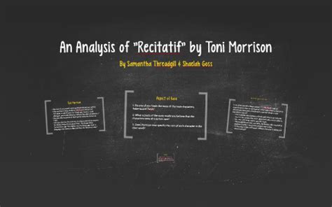 🎉 Recitatif analysis. Free Recitatif by Toni Morrison Essays and Papers. 2019-01-13