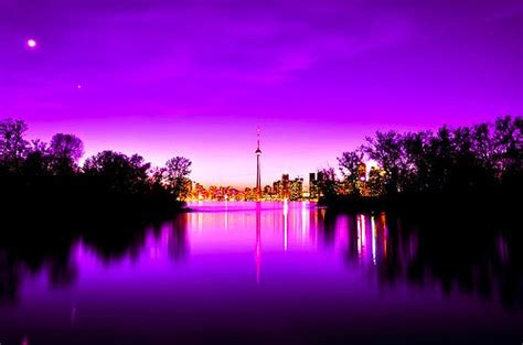 Night, Toronto | Purple city, Purple sky, Photography