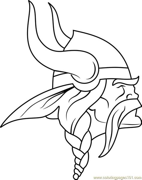 Printable Minnesota Vikings Logo Stencil