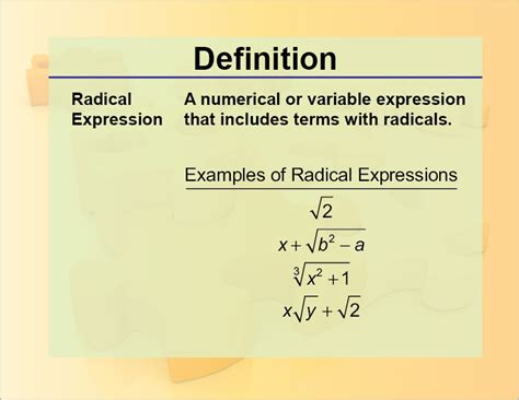 Definition--Radical Expression | Media4Math