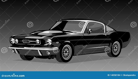 Black old car stock illustration. Illustration of motor - 14058184