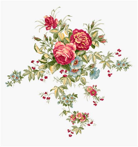 Vintage For Free - Vintage Flowers Transparent Background, HD Png ...