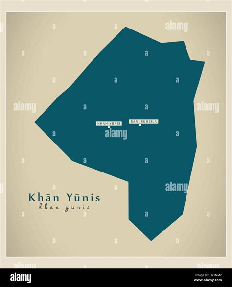 Modern Map - Khan Yunis PS Stock Vector Image & Art - Alamy