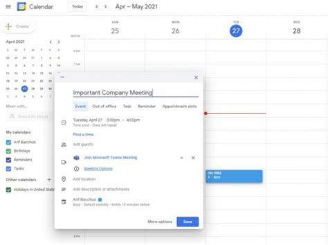 How to Schedule Teams Meetings with Google Calendar