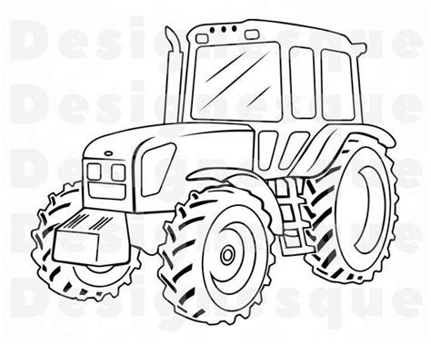 Tractor Outline 5 SVG Tractor SVG Farm Tractor SVG Tractor | Etsy ...