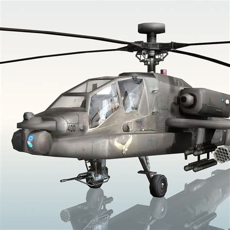 3d model army attack helicopter