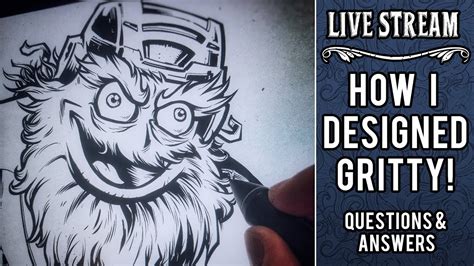 How I designed the mascot Gritty for the Philadelphia Flyers | Questions and Answers - YouTube