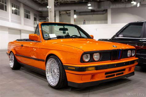 Orange BMW E30 Convertible at Wekfest - BenLevy.com