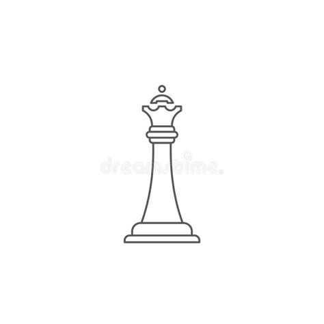 Chess Queen Vector Icon Symbol Isolated on White Background Stock ...