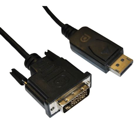 Unbranded DVI001 Display Port To DVI-D Cable 1.8 m Long - GeeWiz