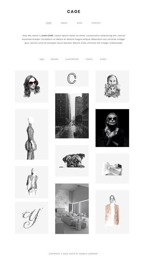 Minimalist portfolio website - DOWNLOAD on Behance