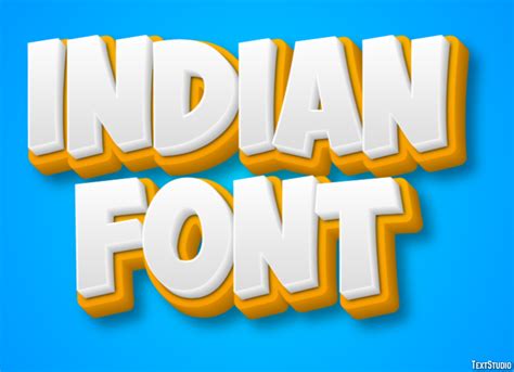 Indian Font Text Effect and Logo Design Font