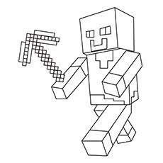 Minecraft Pickaxe Drawing at PaintingValley.com | Explore collection of Minecraft Pickaxe Drawing