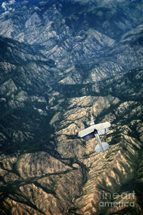 Small Plane Flying Over Mountains Photograph by Jill Battaglia - Fine Art America