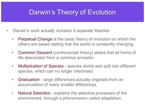 Darwin's Theory of Evolution